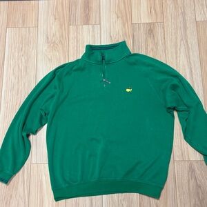 Masters Collection Quarter-Zip Sweater with Embroidered Logo